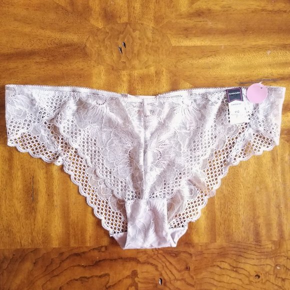 Ambrielle Other - Gray silver lace cheeky bikini panty panties XL